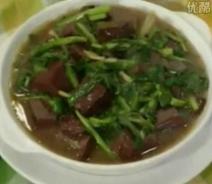 时菜烩猪红（粤菜）